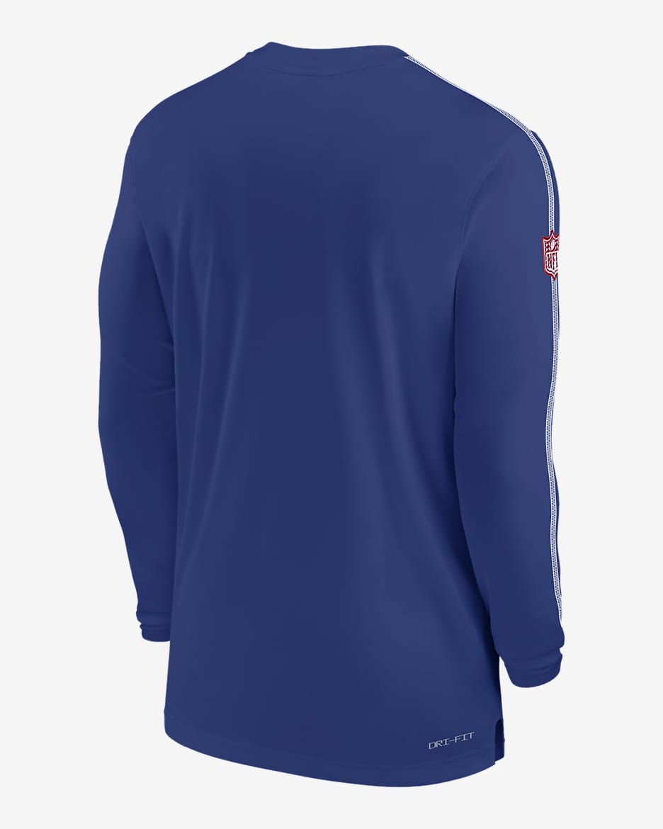 New York Giants Sideline Coach Men s Nike Dri FIT NFL Long Sleeve Top